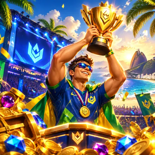 arena de eSports com telões e jogadores profissionais
